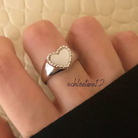 ❤️925 Sterling Silver Resizable Heart Ring❤️ - Picture 1 of 5